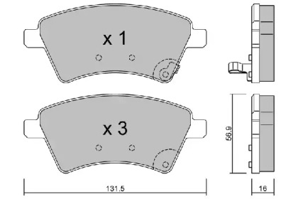 Комплект тормозных колодок (AISIN: BPFI-1020)